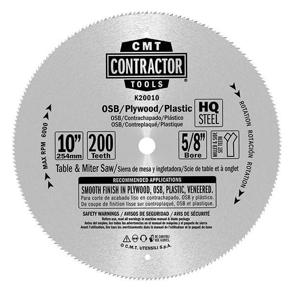 ITK Contractor fine finish saw blades